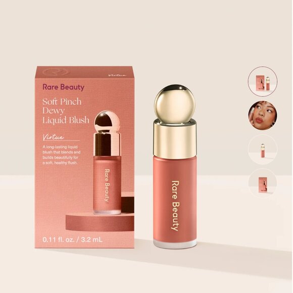 NWT Rare Beauty by Selena Gomez Mini Soft Pinch Liquid Blush in Virtue - Picture 1 of 6